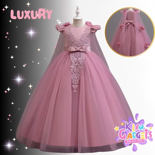 Girls long flower bridesmaid - girls,