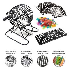 Metal Bingo Set Wire Cage with
