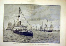 Original Old Antique Print