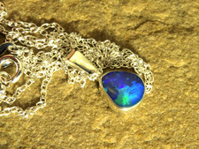 Green opal pendant necklace