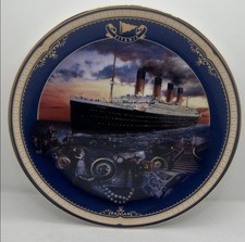 The Bradford Exchange Titanic Plate - Blue and Gold Maiden Voyage