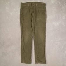 Levi's Vintage 511 Cord Trousers W33 L32 Women's Khaki Green Corduroy