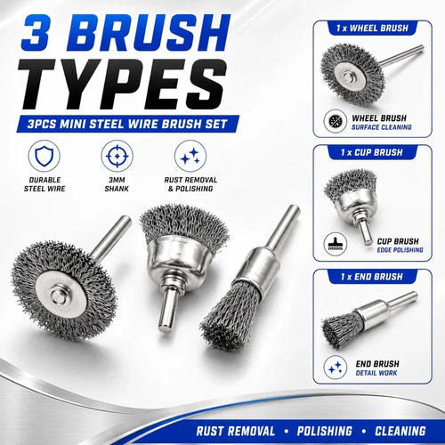 3pcs polishing wire wheel - 3pcs,