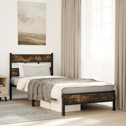 Walplus sonoma oak bed - oak, frame
