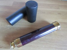 Old Telescope Spyglass Wood & Brass 3 Drawer 29" No Date/Makers Marks