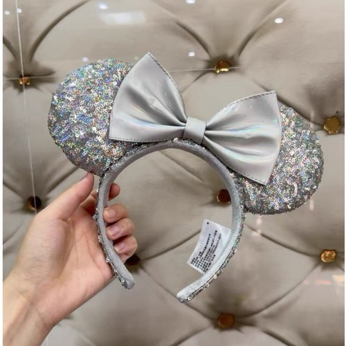 Silver minnie ears mickey - minnie,