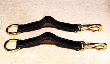 FSS Leather Flexi Flexible Elastic Insert Reins Aid Soft Hand BRASS SNAP CLIPS