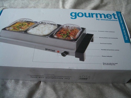 Gourmet triple buffet server - triple,