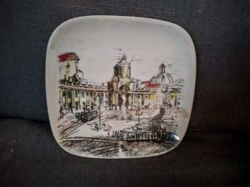 Italian vintage ceramic plate - vintage,
