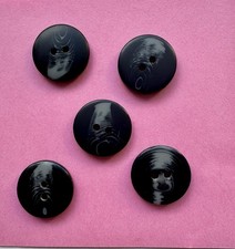 Ghost Buttons Grey Black