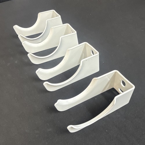 White column radiator brackets - white,