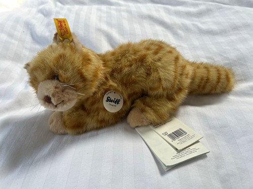 Steiff lying ginger tabby - steiff,
