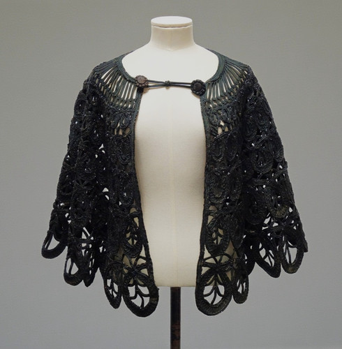Antique victorian black beaded - victorian,
