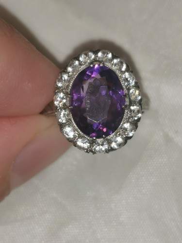 Antique amethyst and clear - amethyst,