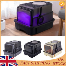 Large Cat Litter Tray Box Self Cleaning Hooded Pan Deodorizer UV Sterilization N