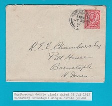 POSTMARKS  OF  1912  ON  AN