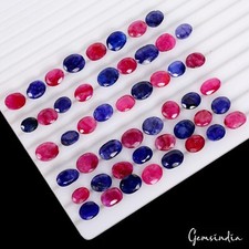 Natural Red & Blue Beryl Oval