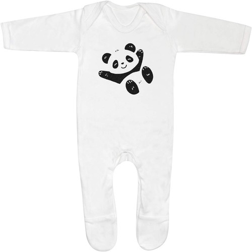 Happy panda baby romper - panda',
