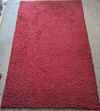 Used Dunelm Wine Red Fluffy