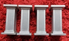 4 x silver 3 inch high square
