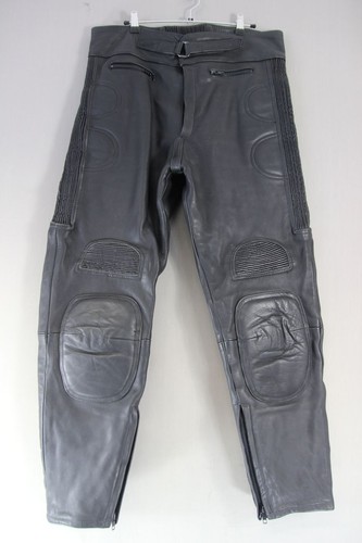 Classic black leather biker - leather,