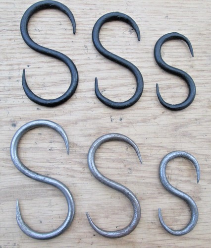 Antique vintage iron hook - iron, s