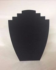 Set of 10 Jewellery Display Card Busts [B] Black Suedette *Made in the UK*