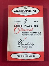 Gramophone Classical Catalogue - Dec 1964 - Listing Long Playing Records - VG