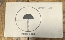 Vintage Military Postcard Sniper Rifle Correct Aim Diagram