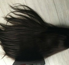 Kendra  bone straight 24inch lace front long soft fringe 100% Human Hair Wig