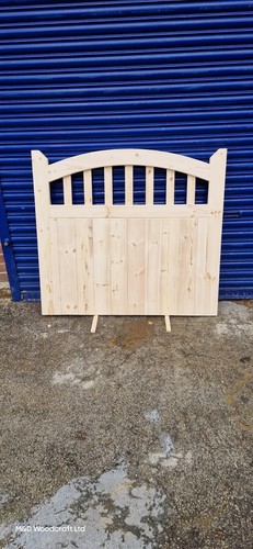 Wooden garden gate arched top - garden,