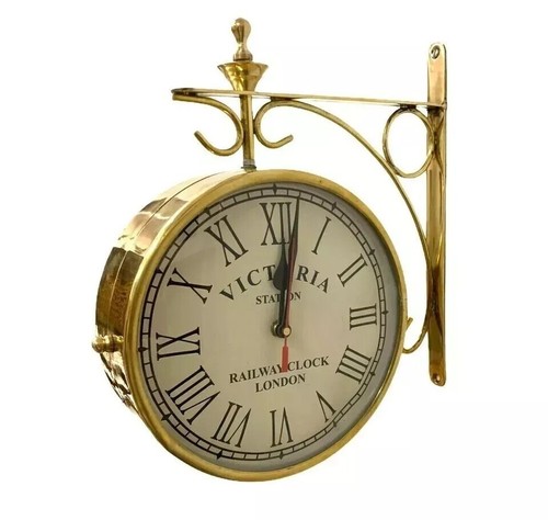 Brass clock station - clock,