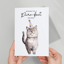 British Shorthair Cat Birthday Card – Cute Cat Lover Greeting Card