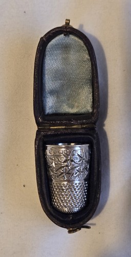 Vintage solid silver thimble - vintage,