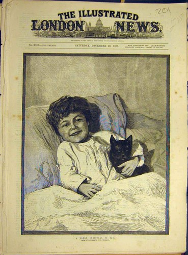 Original old antique print - old,