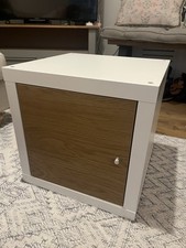 Ikea Kallax Shelving Unit Box X 2 White With Brown Doors