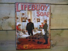 40 cm Lifebuoy Soap Metal Sign