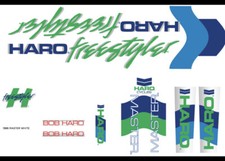 Haro Freestyler Master 86 Decal Set On Clear old school BMX Restoration