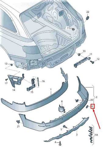 Audi allroad rear bumper - rear,