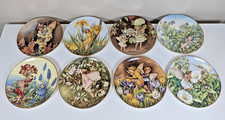 Border Fine China - Festival Of Flower Faires Plates x8 - By Cicely Mary Barker!