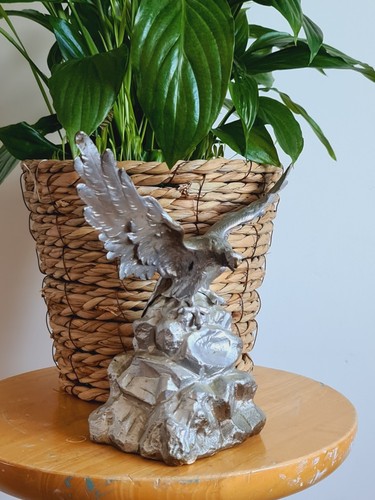 Vintage eagle figurine painted - vintage,