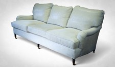 George Smith Standard Arm Cushion Back 3 Seater Sofa Kravat Linen Silk rrp£10000