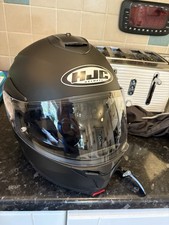 HJC C91 PLAIN MATT BLACK FLIP UP FRONT MODULAR MOTORCYCLE HELMET