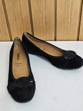 Gabor black suede studded