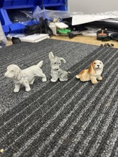 3 Small Ceramic Dogs