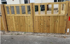 Wooden garden driveway gates