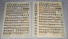 3 x full sheets of Letraset