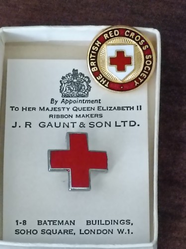 Two british red cross - two, badges