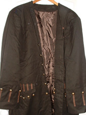 Men's Pirates Of The Caribbean Jack Sparrow Frock Coat, Fancy Dress