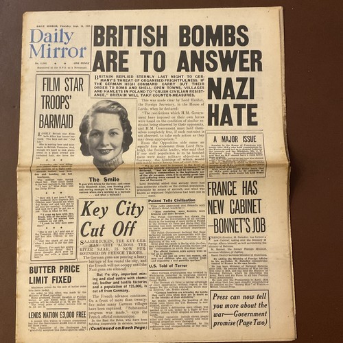 Original wwii daily mirror - original,